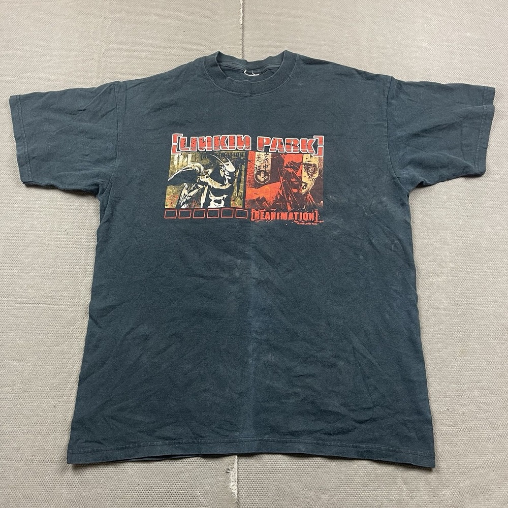 Vintage Linkin Park Shirt Mens Large? 2002 Reanimation Merch Faded Black Band